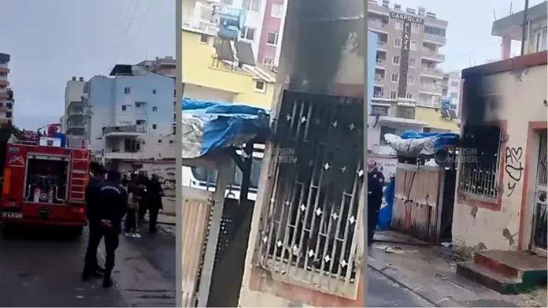 Erdemli’de Bayram Günü Korkutan Ev Yangını